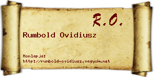 Rumbold Ovidiusz névjegykártya